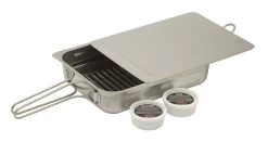 Camerons Rookoven 38 X 28 Cm Rvs Met 2 Bakjes Rookhout