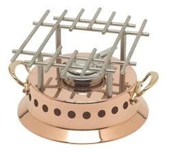 Mauviel M'Plus Rechaud ø 22 Cm Met Spiritusbrander Koper Bronzen Greep