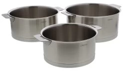 Cristel Strate Removable Set Kookpannen Rvs 3-delig