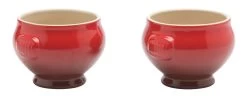 Le Creuset Soepkom ø 11 Cm Aardewerk Kersrood 2 Stuks