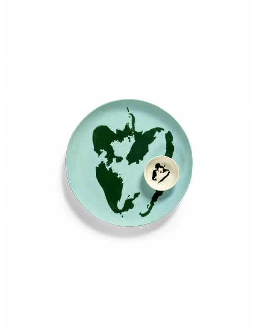 Serax Feast By Ottolenghi Bord L ø 26 Cm H 2 Cm Aardewerk Azure + Pepper Green 5 Serax Feast By Ottolenghi Bord L ø 26 Cm H 2 Cm Aardewerk Azure + Pepper Green - Afbeelding 3