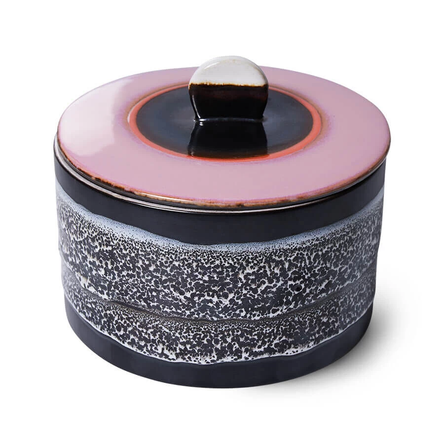 HK Living 70's ACE7181 Disco Voorraadpot 1,65 Liter Aardewerk 4 HK Living 70's ACE7181 Disco Voorraadpot 1,65 Liter Aardewerk - Afbeelding 2