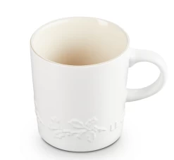 Le Creuset Holly Collectie Mok 200 Ml Aardewerk Katoenwit -Keukenproducten Winkel lc 20200529 zs ps fs 60303204311511 003